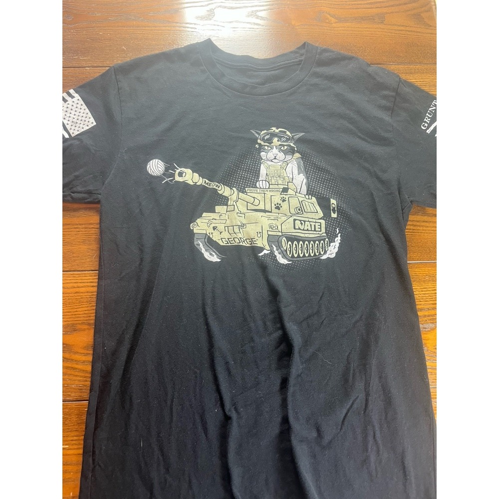 Grunt Style Cat Tank Prove Them Wrong T-Shirt Black Size Small USA America